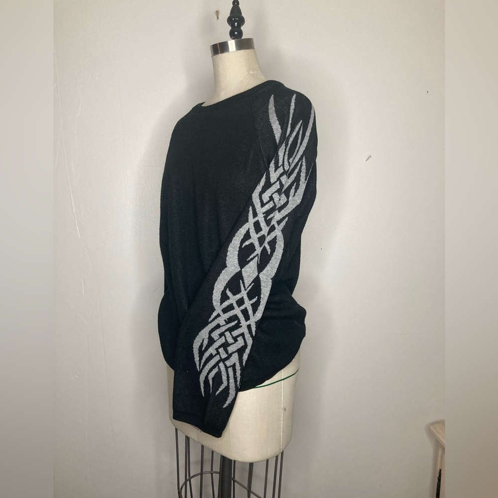 Vintage morbid threads tribal print sweater